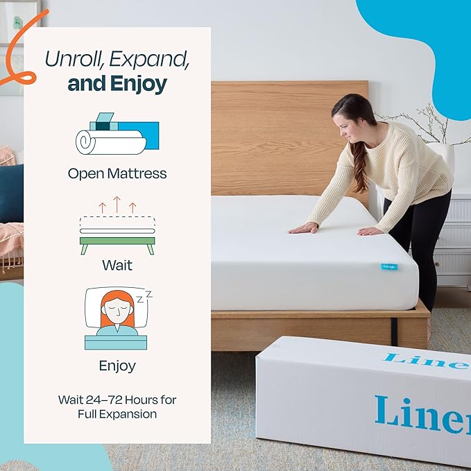 Linenspa 8 Inch Gel Infused Memory Foam Mattress – Queen Size – Medium Feel - Cooling Gel - Mattress in a Box - Primary or Guest Bedroom - Pressure Relieving and Breathable – CertiPUR-US Certified