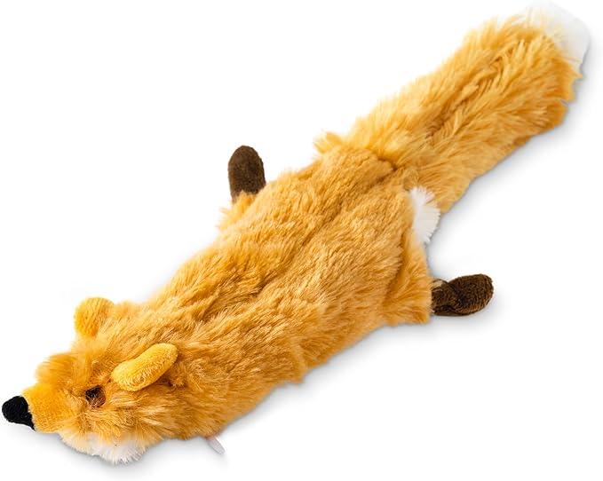 SPOT Flippin’ Skinneeez Fox - Interactive Cat Toy with Catnip - Touch Activated Flopping, Wiggling, Moving Toy for Cats and Kittens, USB Rechargeable, Washable, Large Size for Cats to Hug and Kick-Mewly Pet