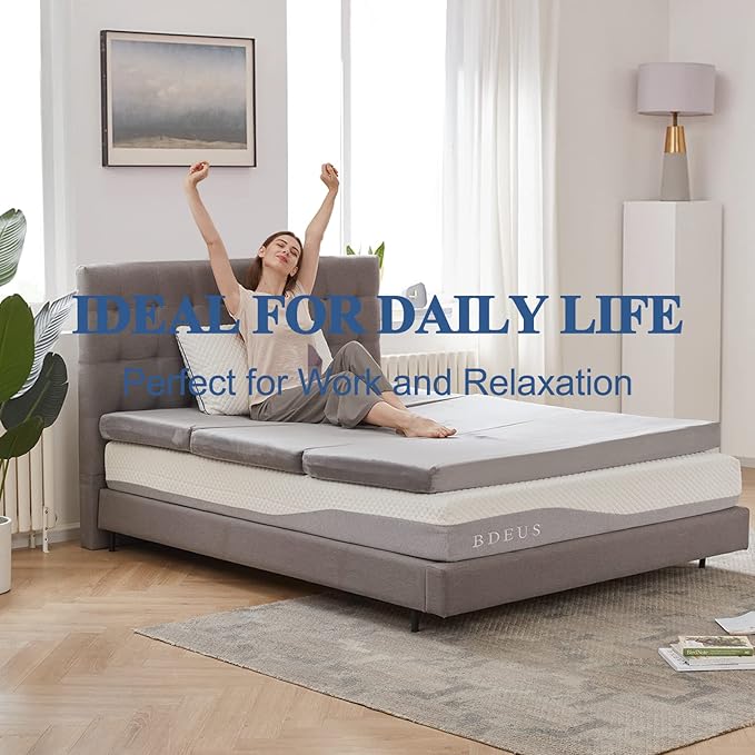 SINWEEK 4" Full Memory Foam Folding Mattress with Storage Bag - Foldable Trifold Floor Bed Topper, CertiPUR-US Certified Guest Sleeping Pad, Machine Washable Cover
