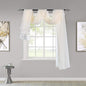 KEQIAOSUOCAI Beige Sheer Window Scarf Curtains Valance 144 Inches Long Sheer Fabric for Draping Curtain Toppers for Wedding Party Girls Room Bed Canopy Scarves 52Wx144L Beige