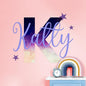 Custom Stickers Name Wall Decor I Personalized Name Sign for Room Decor | Multiple Custom Name & Initial I Decal for Baby Girl Nursery Decor I Nursery Wall Decal for Baby (B. Night Sky)
