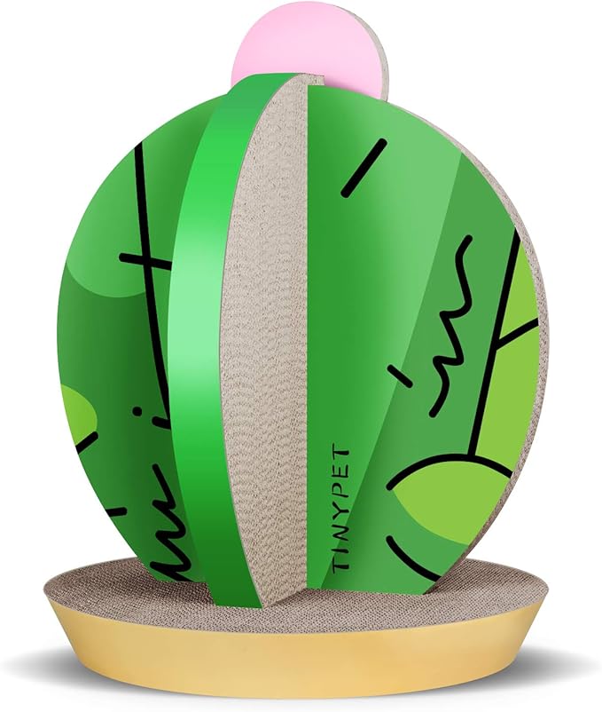 Cat Condo Scratcher Post Cardboard, Cactus Shape Cat Scratching House Bed Furniture Protector, Green Colour-Mewly Pet