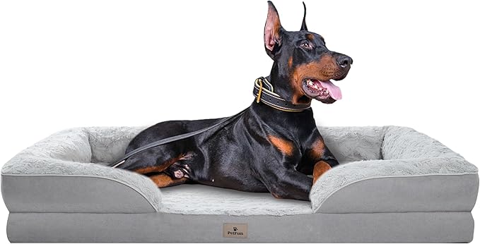XXL Orthopedic Dog Bed - Washable Dog Sofa Beds for Giant Dogs, Supportive Foam Pet Couch Bed with Removable Washable Cover, Waterproof Lining and Nonskid Bottom-Mewly Pet