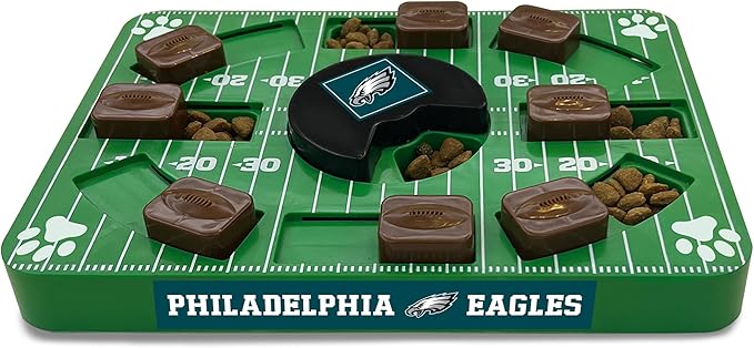 Pets First NFL Philadelphia Eagles Puzzle, Interactive Dog Treat Puzzle Toy-Mewly Pet