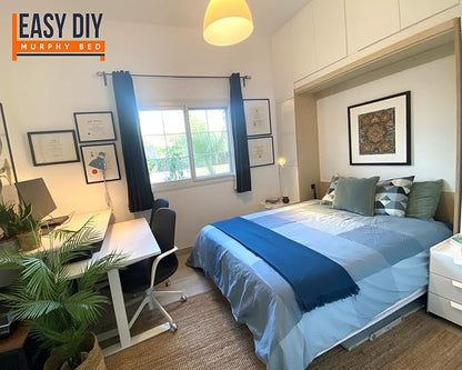 Twin Size DIY Murphy Bed Hardware Kit – Vertical Wall Bed for Space-Saving - Budget-Friendly DIY Setup -Made in USA -Hide Away Design with Twin Murphy Bed Hardware - Bed Lift Mechanism - Pull Down
