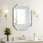 Silver Wall Mirror-Beveled Edge Frameless Mirror for Bathroom, Vanity, Bedroom, Rectangle Mirrors （18X24inch）