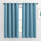 NICETOWN Room Darkening Curtains for Living Room - Easy Care Solid Thermal Insulated Silver Grommet Light Blocking for Bedroom/Kids Room (2 Panels, 46 by 63, Teal Blue)