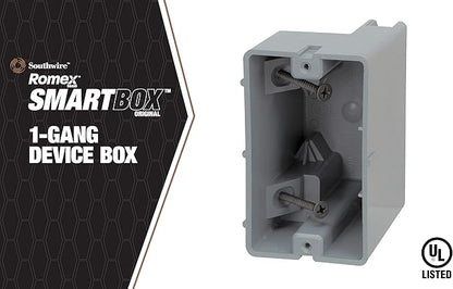 Southwire Southwire MSB1G One Gang Device Box with Depth Adjustable; Heavy Duty 42lb; Gray