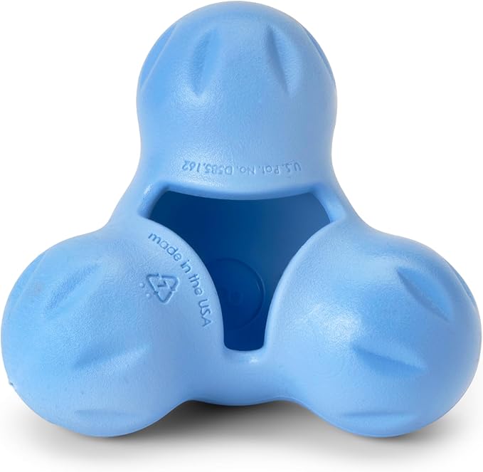 WEST PAW Zogoflex Tux Treat Dispensing Dog Chew Toy – Interactive Chewing Toy for Dogs – Dog Games for Aggressive Chewers, Fetch, Catch – Holds Kibble, Treats, Small 4",Periwinkle-Mewly Pet