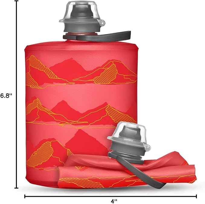 HydraPak Stow - Collapsible Backpacking Water Bottle (350ml, 500ml, 1L) - BPA Free, Ultra Light, Spill-Proof Twist Cap-Mewly Pet