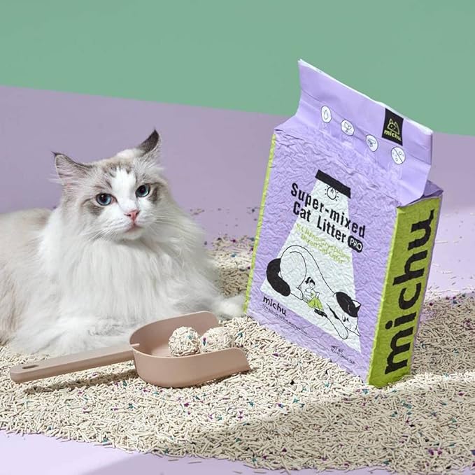Mixed Tofu Cat Litter, Heavy Duty Flushable Kitty Litter, 5.5Lb/88Oz Original 1 Pack-Mewly Pet