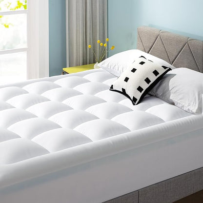 Best Price Mattress 3 Inch Pillowtop Mattress Topper and Pad Combo, 2 Inch Egg Crate Foam Mattress Topper, 1 Inch Plush Mattress Pad, Certified Safe Foam and Fabric, Dorm Essentials, Full