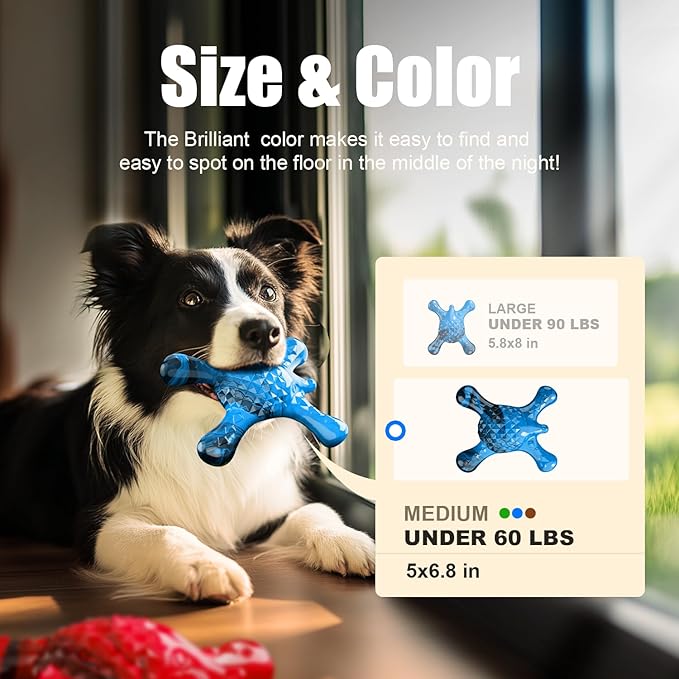 Dog Toys for Small Dogs, Nylon Indestructible Dog Toy for Small Dogs, Hedgehog Puppy Chew Toys with Bacon Flavor,Long Lasting, Puppy Teething Toys, Blue-Mewly Pet