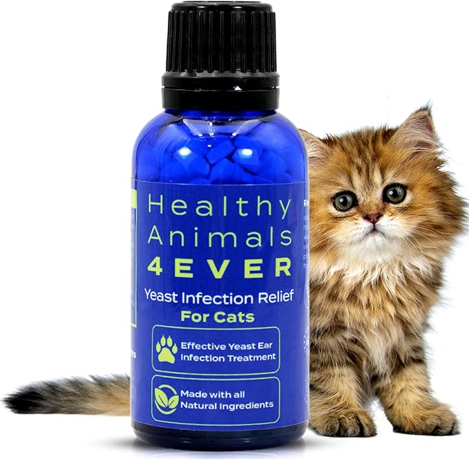 HA4E - Cat Yeast Protection - Homeopathic Support for Yeast Infections - All-Natural Preventive Care for Skin & Ear Health - 300 Tablets-Mewly Pet