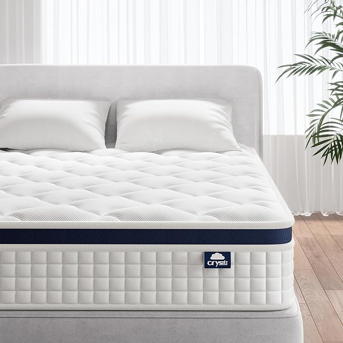 Twin Mattress 10 Inch - Hybrid Mattress Bed in a Box, Medium Firm Support, Pressure & Pain Relief for All Sleepers, CertiPUR-US Certified, Fiberglass-free, Reinforced Edge Support, Motion Isolation