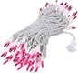 Novelty Lights 50 Feet 100 Bulb Incandescent Mini Light String, Purple with 6-Inch Spacing on White Wire, UL Listed Commercial Grade Indoor/Outdoor Mini Lights, Connectable End-to-End