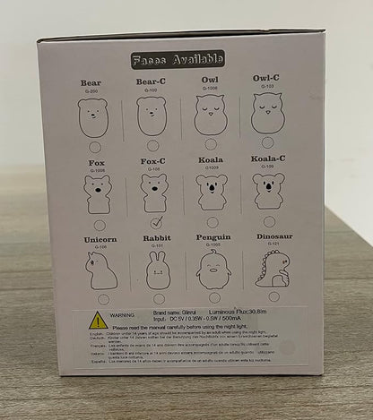 Large Fox Night Lights for Kids, Silicone Night-Light, Bedside lamp, 9 Colors Baby Sleep Light Children's Bed Bedroom Lamp for Toddlers/Boys/Girls/Adults/Bedroom/Outdoor/Camping/Gift - Large