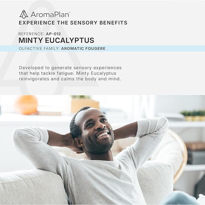 AromaPlan Hotel Scents Minty Eucalyptus 16 Fl Oz (473ml), Home Luxury Aroma & Hotel Diffuser Oil- Hotel Diffuser Oil for Aromatherapy- USA Made, Bigger Bottle, Bolder Aroma & Longer Lasting