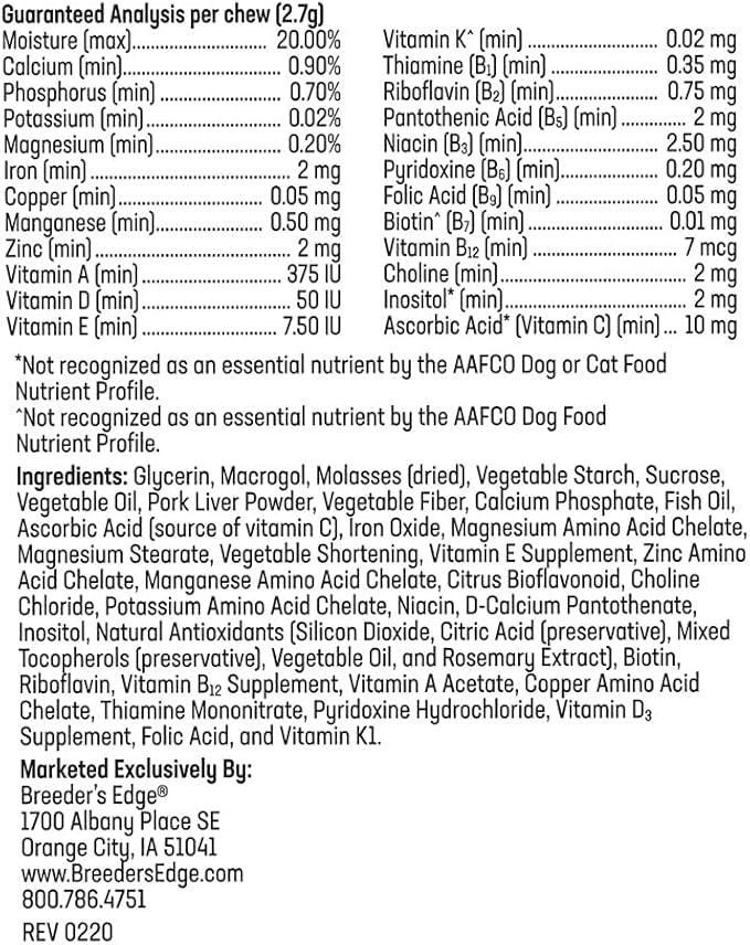 Revival Animal Health Breeder's Edge in Between for Her, Female Multivitamin for Cat/Small Dog- 360 ct-Mewly Pet