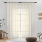 OVZME Cream Sheer Curtains 72 Inches Long 2 Panels - Soft Light Filtering Window Sheer Panels for Living Room/Bedroom, Top Dual Rod Pocket, 1 Pair, Each 42Wx72L Inches