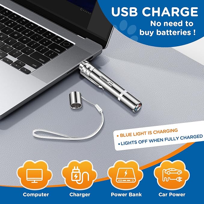 Cat Toy Pointer for Indoor, USB Rechargeable Toy, 3 Light Colors Cat Interactive Toys for Dogs, Cats, Pet Chase Toy for Fun Playing Training Exercise Indoors-Mewly Pet