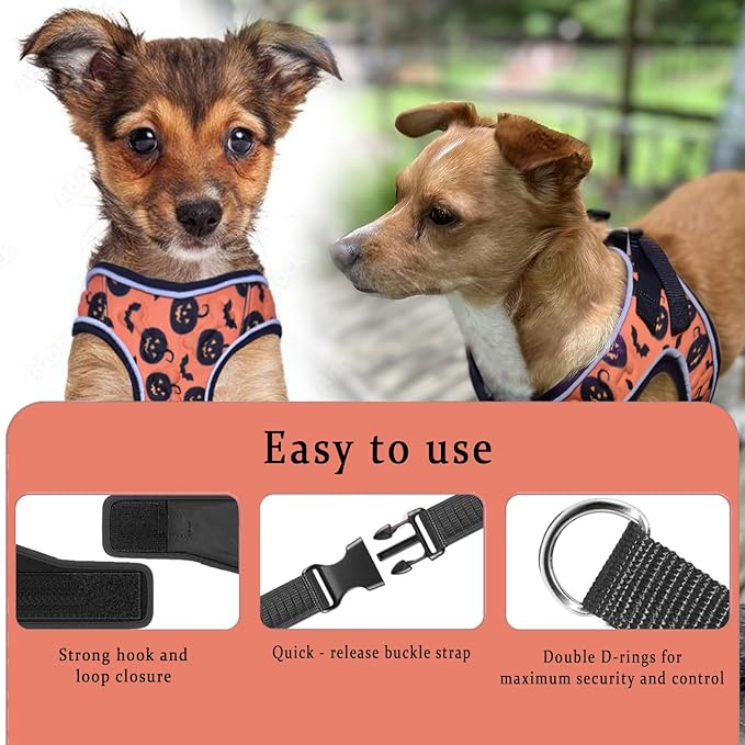 Comfort Fit Dog Harness – Adjustable No-Pull Vest for Small, Medium & Large Dogs – Soft Padded Step-in Design for Easy Control – Ideal for Walking, Running & Training – All-Weather Premium Dog Vest-Mewly Pet