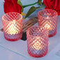 Woho 24pcs Pink Votive Candle Holders, Tealight Candle Holder for Wedding Table Decor, Tea Lights Candle Holder for Anniversary Bridal Shower