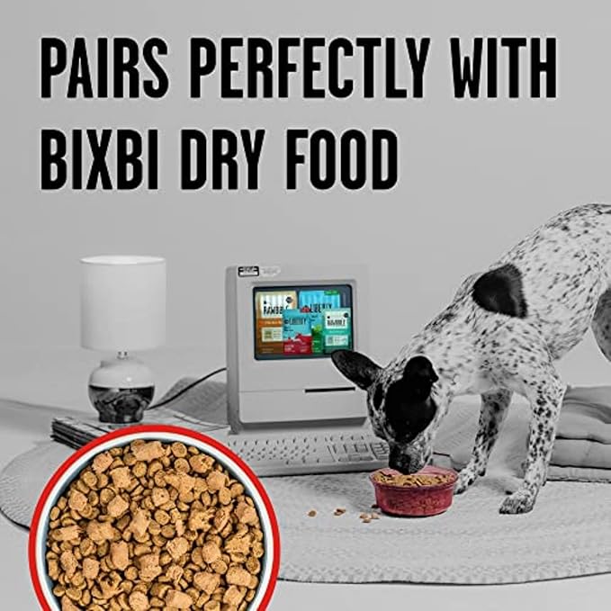 BIXBI Rawbble Freeze Dried Dog Food, Beef Recipe, 4.5 oz - 98% Meat and Organs, No Fillers - Pantry-Friendly Raw Dog Food for Meal, Treat or Food Topper - USA Made in Small Batches-Mewly Pet