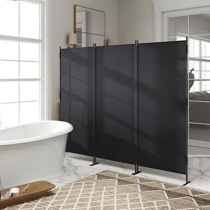 JAXPETY 2PCS Room Divider Panel 6ft Tall Privacy Screen for Room Separation, Folding and Portable Office Wall Dividers 88" W x 73" H