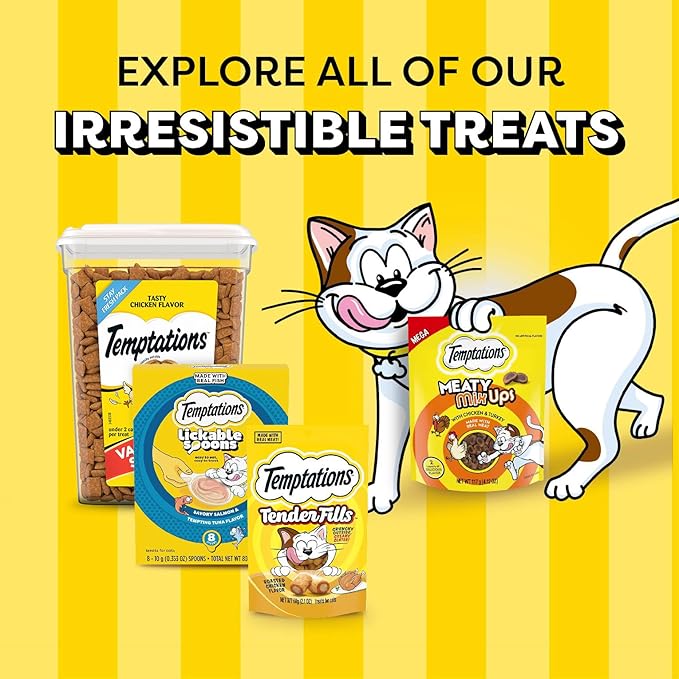 Temptations Lickable Spoons Adult Wet Cat Treats, 72 Spoons, Variety Pack-Mewly Pet