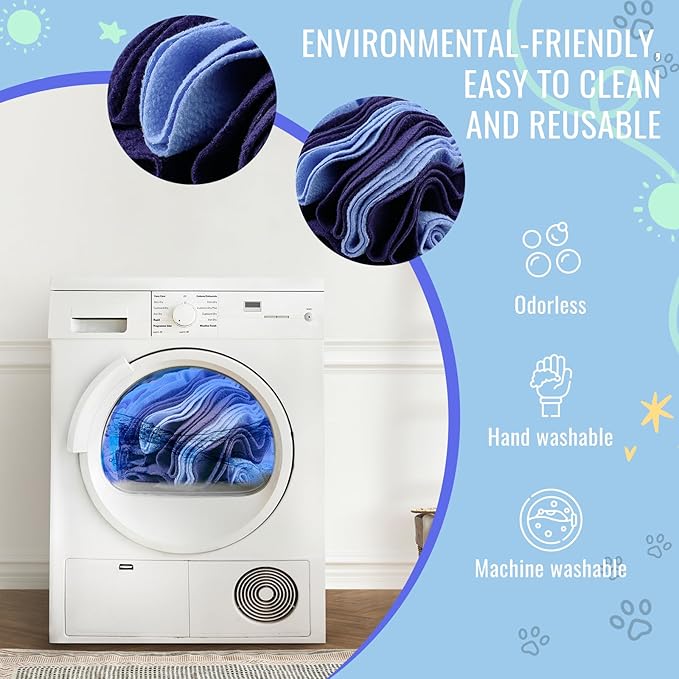 Pet Snuffle Ball, Puzzle Sniffing Interactive Dog Ball for Blind Dogs Training Stress Relief Dog Enrichment Toys Treat Machine Washable (15cm, Gradient Purple)-Mewly Pet