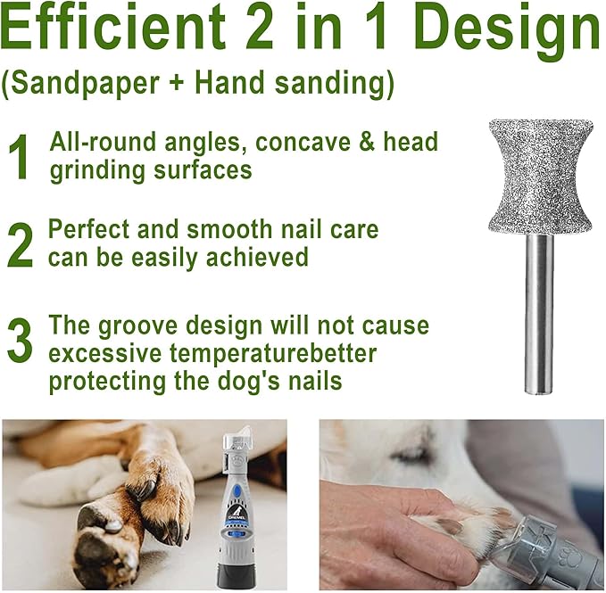 Diamond Dog Nail, 1/8'' Nail Tool for Dogs, for Animals Nail Care & Home Grinder Tools for Dogs-Mewly Pet