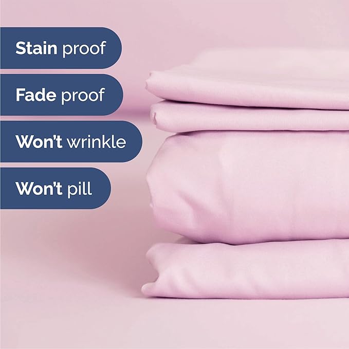 Queen 6 Piece Sheet Set - Comfy Breathable & Cooling - Ultra-Soft Hotel Luxury Bedding Set w/ 8-16 Inch Deep Pockets - 1 Flat & 1 Fitted Sheet & 4 Pillowcases - Wrinkle Free & Easy Care - Light Pink