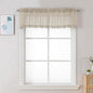 Chyhomenyc Sheer Taupe Valances for Windows 2 Pack, Small Window Curtains for Living Room Bathroom Cafe Laundry Basement, Modern Top Dual Rod Pocket Voile Curtain, 42W x 18L inches, Taupe