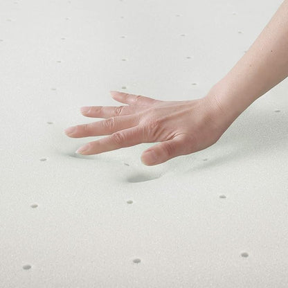 Best Price Mattress 2.5 Inch Ventilated Memory Foam Mattress Topper, CertiPUR-US Certified, King White
