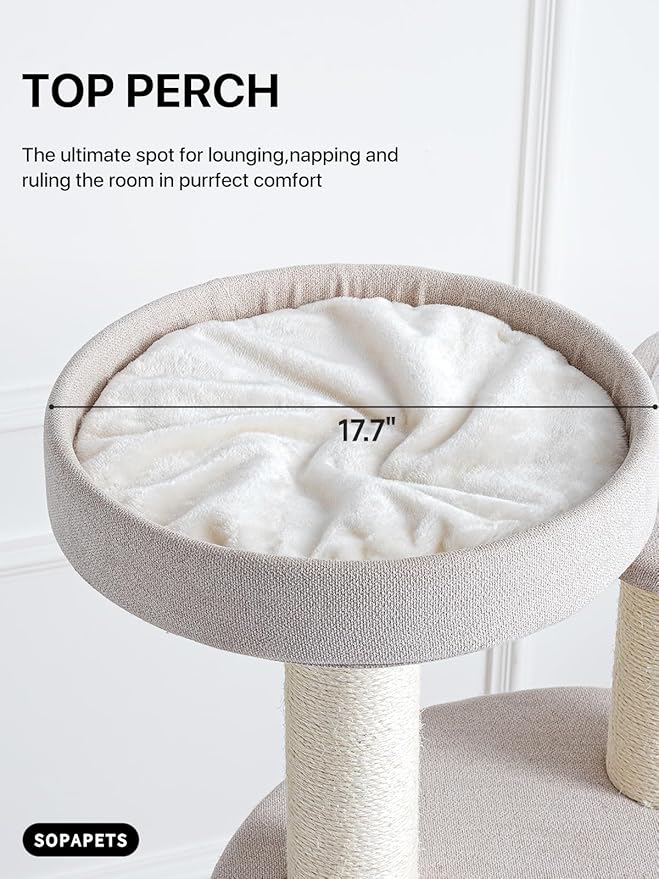 Extra Large Cat Tree for Maine Coon,65 Inches Tall Cat Tree Tower for Indoor Cats Large Adult 20 lbs,XXL Heavy Duty Luxury Sturdy Cat House with Big Hammock,Sisal Scratching Post,Condo-Mewly Pet