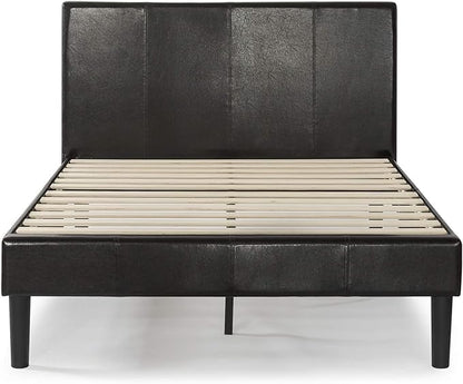ZINUS Gerard Faux Leather Upholstered Platform Bed Frame, Mattress Foundation, Wood Slat Support, No Box Spring Needed, Easy Assembly, Full