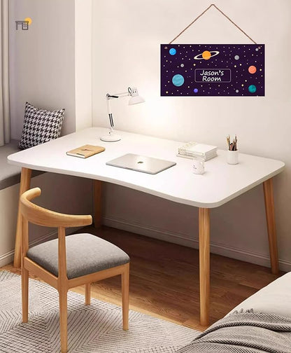 Personalized Sign Stars Sign, Outer Space Theme Wall Art Decor Custom Name Door Plate for Kids Room Nursery Planet Door Art Décor For Girls Boys Room Little Man Cave