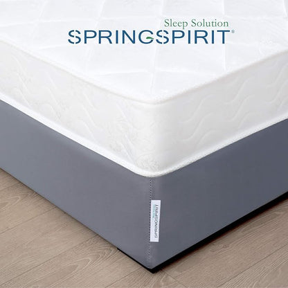 Box Spring Cover Full Size, Alternates for Bed Skirt, Smooth and Elastic Woven Material Wrap Around 4 Sides of The Box Spring, Wrinkle & Fading Resistant, Washable, Dustproof, Grey
