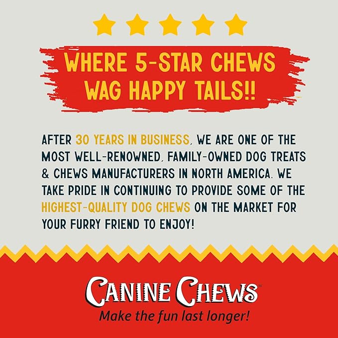 Canine Chews 8-9" Retriever Rolls for Large Dogs - Pack of 15 All-Natural Beef Hide Dog Chews for Aggressive Chewers - 3.7 lb.-Mewly Pet