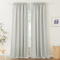 RYB HOME Floor to Ceiling Curtains 120 inches Long, Flax Linen Blend Semi Sheer Curtains Soft Airy Half Privavy Drapery for Sliding Door, Bay Window, Living Room, W 52 x L 120 inch, 2 Panels, Grey