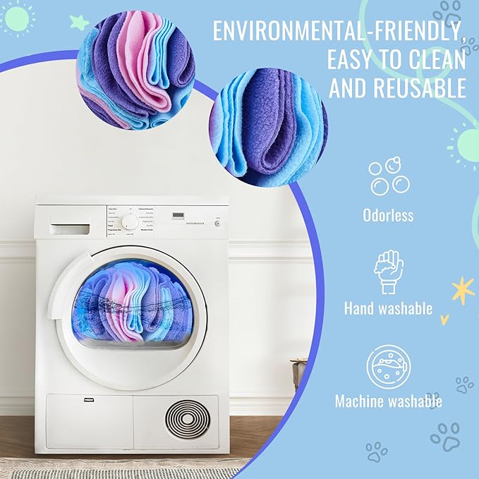 Pet Snuffle Ball, Puzzle Sniffing Interactive Dog Ball for Blind Dogs Training Stress Relief Dog Enrichment Toys Treat Machine Washable (Macarons Color, 10cm)-Mewly Pet