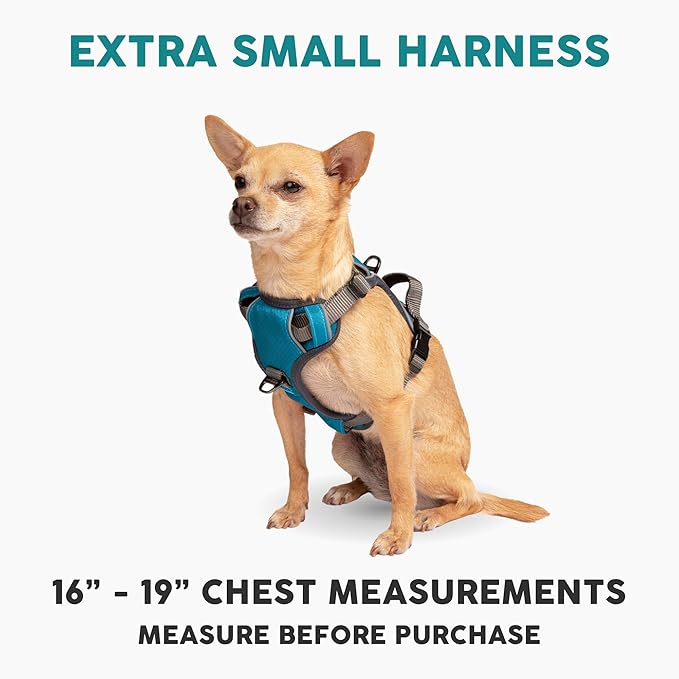 Embark Adventure Dog Harness, No-Pull Reflective Trim Dog Harness for Small, Medium & Large Dogs - Military Grade Nylon, 2 Leash Clips & Gel Lined Handle. Soft & Padded Puppy Dog Vest for Any Breed-Mewly Pet