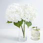 MARTINE MALL 2Pcs 21in Hydrangea Artificial Flowers, Latex Real Touch Hydrangeas Lifelike Large Hydrangea Flowers for Home Decor Party Arrangements Wedding Bouquets Centerpieces (White)