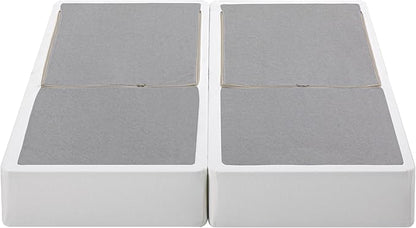 ZINUS 9 Inch Box Spring with Cover, No Assembly Mattress Foundation, Sturdy Metal Structure, Split Queen, White