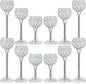 Bulk Crystal Candle Holder Set, 3 Sizes Tealight Candlestick Holders, Elegant Candelabra for Wedding Table Centerpiece, Fireplace, Home & Living Room Decor – Kehail (Set of 12, Silver)