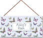 Personalized Sign Colorful Butterfly Wall Art Decor For Kids Room Custom Name Cartoon Door Décor For Little Man Cave,Lovely Nursery Art Plate For Girls Bedroom Boys Room