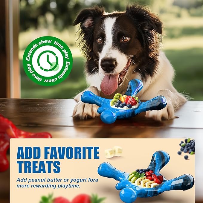 Dog Toys for Small Dogs, Nylon Indestructible Dog Toy for Small Dogs, Hedgehog Puppy Chew Toys with Bacon Flavor,Long Lasting, Puppy Teething Toys, Blue-Mewly Pet