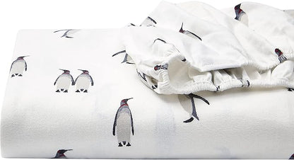 Eddie Bauer - King Sheets, Cotton Flannel Bedding Set, Brushed For Extra Softness, Cozy Home Decor (Rookeries, King)