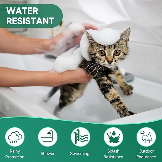 4 Pack Flea Collar for Cats, Cat Flea and Tick Treatment, 8 Months Protection Flea and Tick Prevention for Cats, Waterproof Cat Flea Collar, Adjustable Cat Flea and Tick Collar for Cats Kittens, Black-Mewly Pet